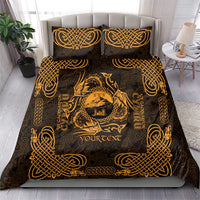 Personalized Caernarfonshire Sir Gaernarfon Bedding Set Gold Castle Tower Celtic-inspired - Wonder Print Shop
