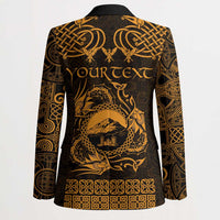 Personalized Caernarfonshire Sir Gaernarfon Blazer Gold Castle Tower Celtic-inspired - Wonder Print Shop