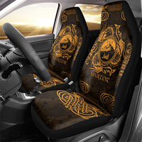 Personalized Caernarfonshire Sir Gaernarfon Car Seat Cover Gold Castle Tower Celtic-inspired - Wonder Print Shop