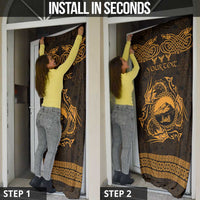 Personalized Caernarfonshire Sir Gaernarfon Door Cover Gold Castle Tower Celtic-inspired - Wonder Print Shop