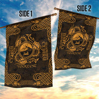 Personalized Caernarfonshire Sir Gaernarfon Garden Flag Gold Castle Tower Celtic-inspired - Wonder Print Shop