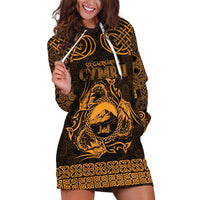 Personalized Caernarfonshire Sir Gaernarfon Hoodie Dress Gold Castle Tower Celtic-inspired - Wonder Print Shop