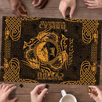 Personalized Caernarfonshire Sir Gaernarfon Puzzle Gold Castle Tower Celtic-inspired - Wonder Print Shop