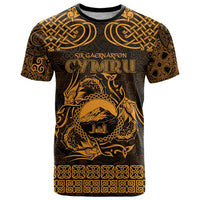 Personalized Caernarfonshire Sir Gaernarfon T Shirt Gold Castle Tower Celtic-inspired - Wonder Print Shop