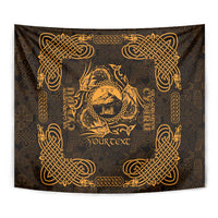 Personalized Caernarfonshire Sir Gaernarfon Tapestry Gold Castle Tower Celtic-inspired - Wonder Print Shop