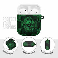 Personalized Caernarfonshire Sir Gaernarfon AirPods Case Green Castle Tower Celtic-inspired - Wonder Print Shop