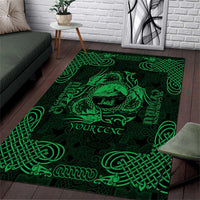 Personalized Caernarfonshire Sir Gaernarfon Area Rug Green Castle Tower Celtic-inspired - Wonder Print Shop