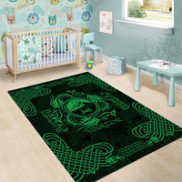 Personalized Caernarfonshire Sir Gaernarfon Area Rug Green Castle Tower Celtic-inspired - Wonder Print Shop