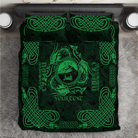 Personalized Caernarfonshire Sir Gaernarfon Bedding Set Green Castle Tower Celtic-inspired - Wonder Print Shop