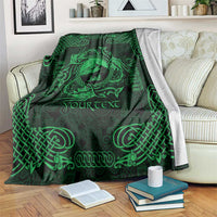 Personalized Caernarfonshire Sir Gaernarfon Blanket Green Castle Tower Celtic-inspired - Wonder Print Shop