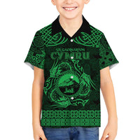 Personalized Caernarfonshire Sir Gaernarfon Family Matching Long Sleeve Bodycon Dress and Hawaiian Shirt Green Castle Tower Celtic-inspired - Wonder Print Shop