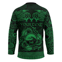 Personalized Caernarfonshire Sir Gaernarfon Hockey Jersey Green Castle Tower Celtic-inspired - Wonder Print Shop