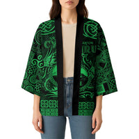 Personalized Caernarfonshire Sir Gaernarfon Kimono Green Castle Tower Celtic-inspired - Wonder Print Shop