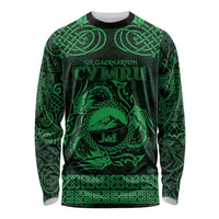 Personalized Caernarfonshire Sir Gaernarfon Long Sleeve Shirt Green Castle Tower Celtic-inspired - Wonder Print Shop