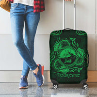 Personalized Caernarfonshire Sir Gaernarfon Luggage Cover Green Castle Tower Celtic-inspired - Wonder Print Shop