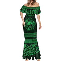 Personalized Caernarfonshire Sir Gaernarfon Mermaid Dress Green Castle Tower Celtic-inspired - Wonder Print Shop