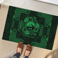 Personalized Caernarfonshire Sir Gaernarfon Rubber Doormat Green Castle Tower Celtic-inspired - Wonder Print Shop