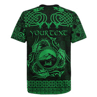 Personalized Caernarfonshire Sir Gaernarfon Rugby Jersey Green Castle Tower Celtic-inspired - Wonder Print Shop