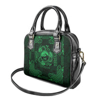 Personalized Caernarfonshire Sir Gaernarfon Shoulder Handbag Green Castle Tower Celtic-inspired - Wonder Print Shop