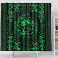 Personalized Caernarfonshire Sir Gaernarfon Shower Curtain Green Castle Tower Celtic-inspired - Wonder Print Shop