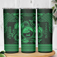 Personalized Caernarfonshire Sir Gaernarfon Skinny Tumbler Green Castle Tower Celtic-inspired - Wonder Print Shop