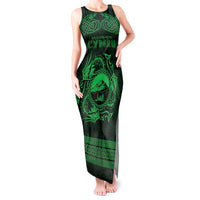 Personalized Caernarfonshire Sir Gaernarfon Tank Maxi Dress Green Castle Tower Celtic-inspired - Wonder Print Shop