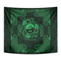 Personalized Caernarfonshire Sir Gaernarfon Tapestry Green Castle Tower Celtic-inspired - Wonder Print Shop