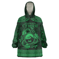Personalized Caernarfonshire Sir Gaernarfon Wearable Blanket Hoodie Green Castle Tower Celtic-inspired - Wonder Print Shop