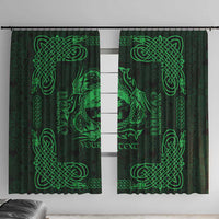 Personalized Caernarfonshire Sir Gaernarfon Window Curtain Green Castle Tower Celtic-inspired - Wonder Print Shop