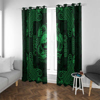 Personalized Caernarfonshire Sir Gaernarfon Window Curtain Green Castle Tower Celtic-inspired - Wonder Print Shop