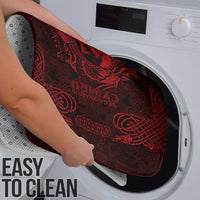 Personalized Caernarfonshire Sir Gaernarfon Bathroom Set Red Castle Tower Celtic-inspired - Wonder Print Shop