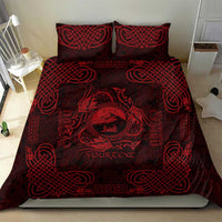 Personalized Caernarfonshire Sir Gaernarfon Bedding Set Red Castle Tower Celtic-inspired - Wonder Print Shop