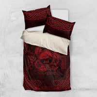 Personalized Caernarfonshire Sir Gaernarfon Bedding Set Red Castle Tower Celtic-inspired - Wonder Print Shop