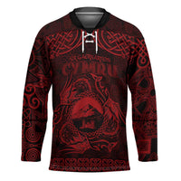 Personalized Caernarfonshire Sir Gaernarfon Hockey Jersey Red Castle Tower Celtic-inspired - Wonder Print Shop