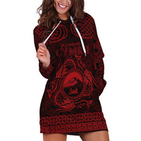 Personalized Caernarfonshire Sir Gaernarfon Hoodie Dress Red Castle Tower Celtic-inspired - Wonder Print Shop