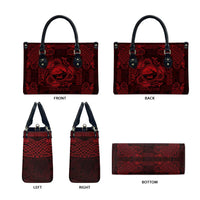 Personalized Caernarfonshire Sir Gaernarfon Leather Bag Red Castle Tower Celtic-inspired - Wonder Print Shop