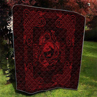 Personalized Caernarfonshire Sir Gaernarfon Quilt Red Castle Tower Celtic-inspired - Wonder Print Shop