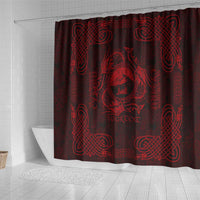 Personalized Caernarfonshire Sir Gaernarfon Shower Curtain Red Castle Tower Celtic-inspired - Wonder Print Shop