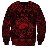 Personalized Caernarfonshire Sir Gaernarfon Sweatshirt Red Castle Tower Celtic-inspired - Wonder Print Shop