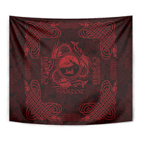 Personalized Caernarfonshire Sir Gaernarfon Tapestry Red Castle Tower Celtic-inspired - Wonder Print Shop