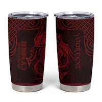 Personalized Caernarfonshire Sir Gaernarfon Tumbler Cup Red Castle Tower Celtic-inspired - Wonder Print Shop