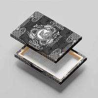 Personalized Cardiganshire Ceredigion Canvas Wall Art Black Leaping Salmon Celtic-inspired - Wonder Print Shop