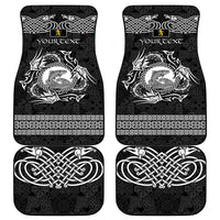 Personalized Cardiganshire Ceredigion Car Mats Black Leaping Salmon Celtic-inspired - Wonder Print Shop