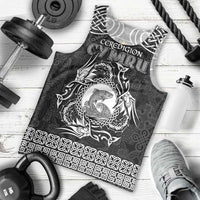 Personalized Cardiganshire Ceredigion Men Tank Top Black Leaping Salmon Celtic-inspired - Wonder Print Shop