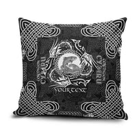 Personalized Cardiganshire Ceredigion Pillow Cover Black Leaping Salmon Celtic-inspired - Wonder Print Shop