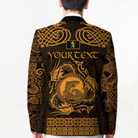 Personalized Cardiganshire Ceredigion Blazer Gold Leaping Salmon Celtic-inspired - Wonder Print Shop