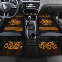 Personalized Cardiganshire Ceredigion Car Mats Gold Leaping Salmon Celtic-inspired - Wonder Print Shop