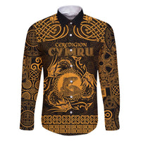 Personalized Cardiganshire Ceredigion Family Matching Puletasi and Hawaiian Shirt Gold Leaping Salmon Celtic-inspired - Wonder Print Shop