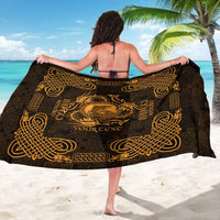 Personalized Cardiganshire Ceredigion Sarong Gold Leaping Salmon Celtic-inspired - Wonder Print Shop