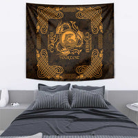 Personalized Cardiganshire Ceredigion Tapestry Gold Leaping Salmon Celtic-inspired - Wonder Print Shop